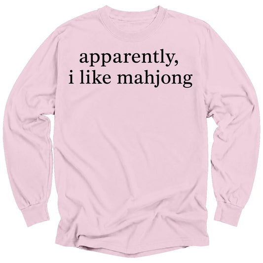 Apparently, I Like Mahjong Long Sleeve T-Shirt