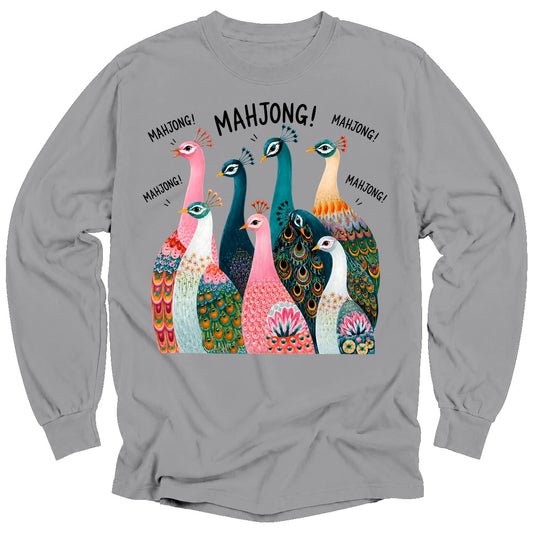 Peacock Mahjong Long Sleeve T-Shirt