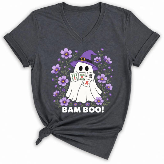 BAM BOO Mahjong Lady V-neck