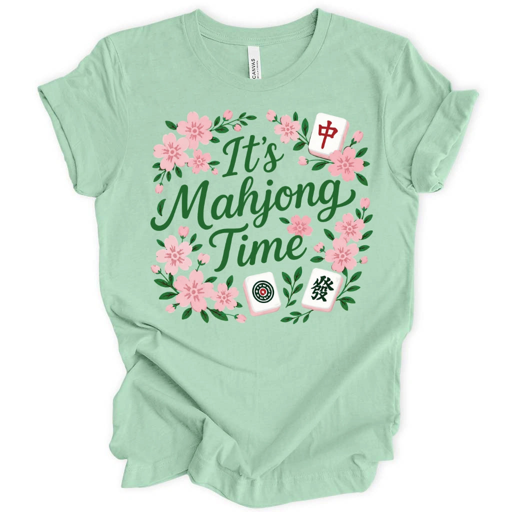 It's Mahjong Time Flower T-shirt