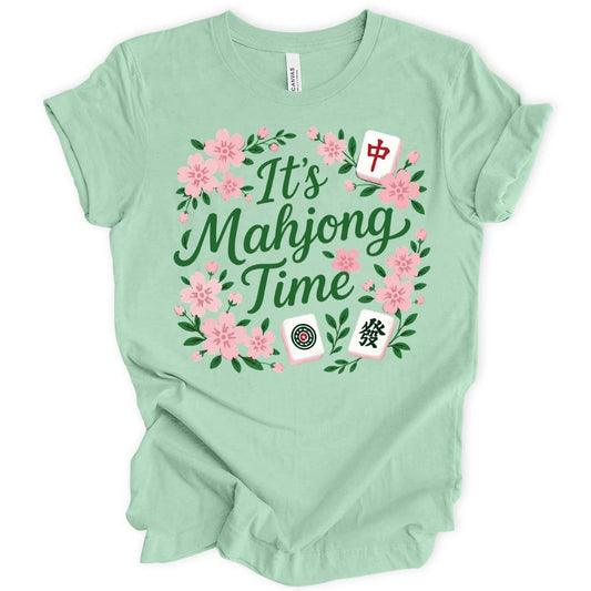 It's Mahjong Time Flower T-shirt