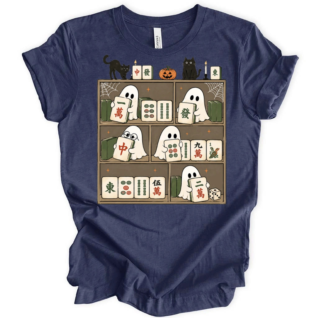 Ghosts playing tiles t-shirt