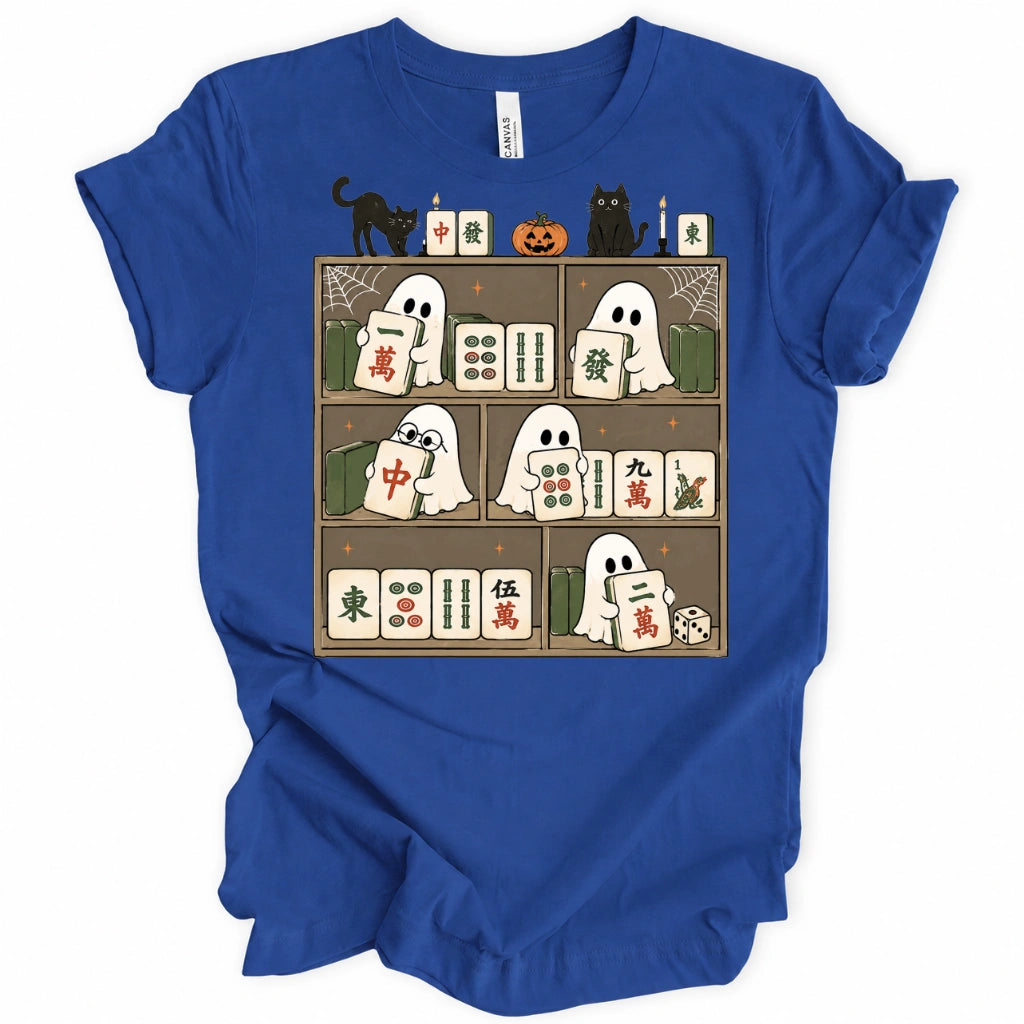 Ghosts playing tiles t-shirt
