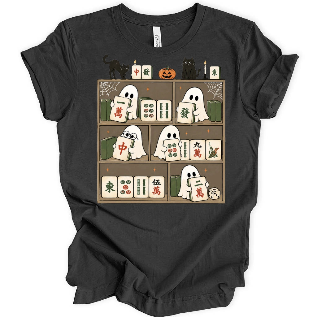 Ghosts playing tiles t-shirt