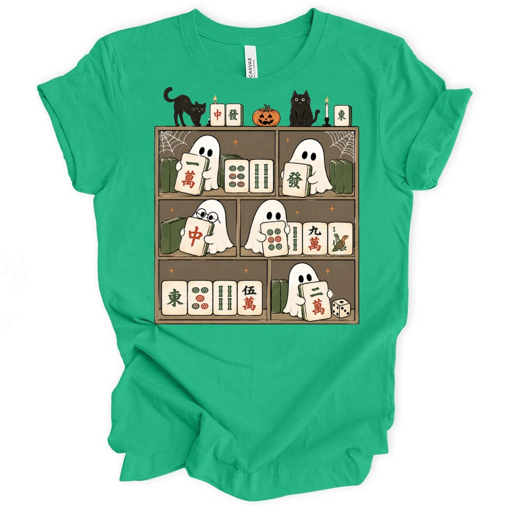 Ghosts playing tiles t-shirt