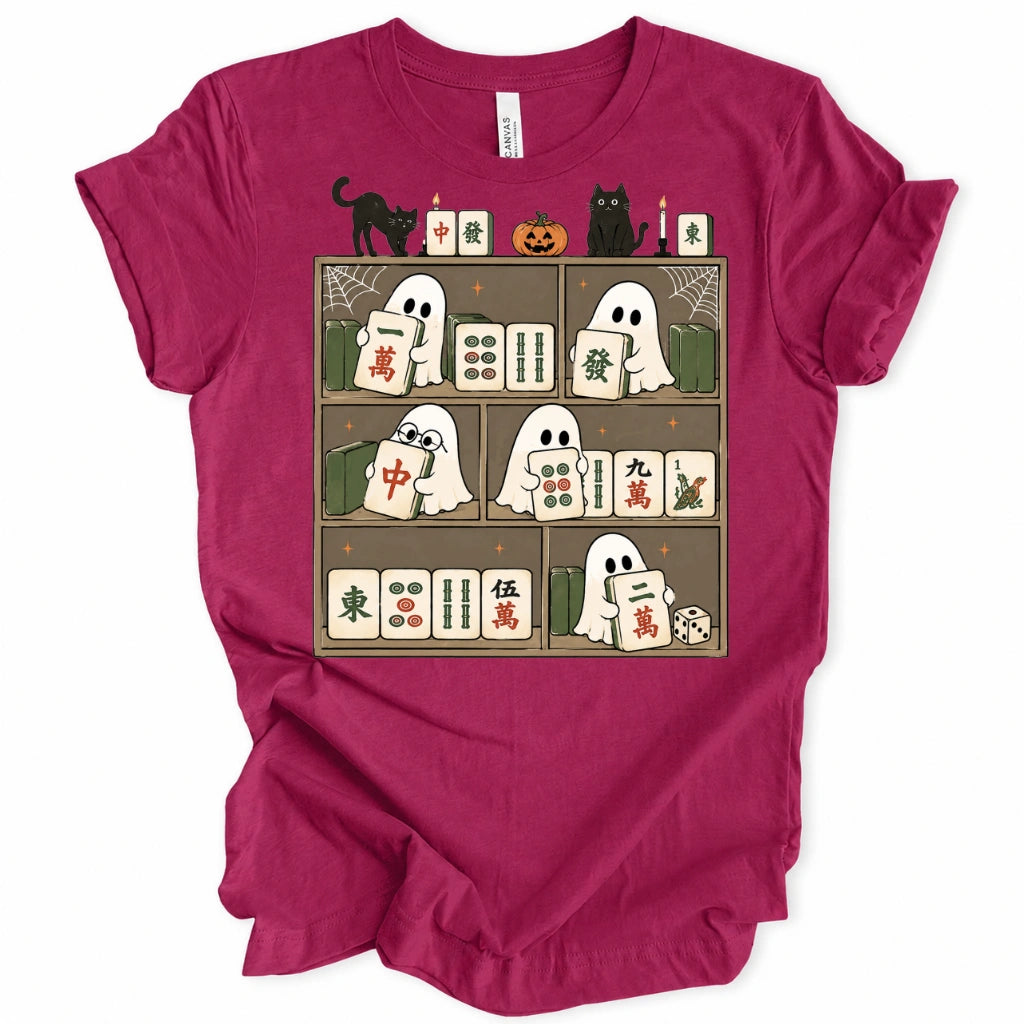 Ghosts playing tiles t-shirt