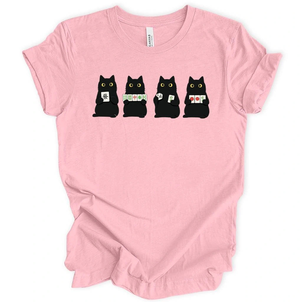 Cats playing Mahjong T-shirt