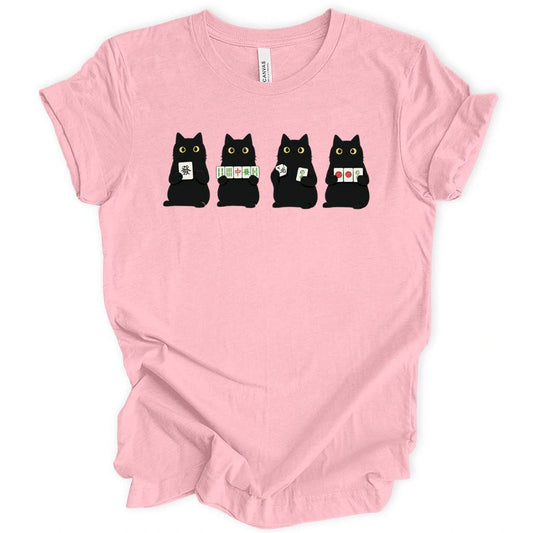 Cats playing Mahjong T-shirt