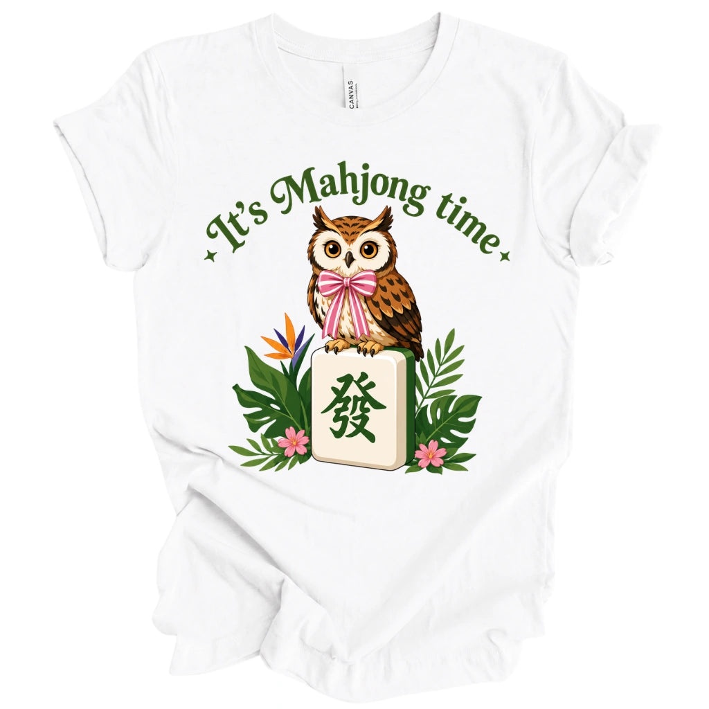 It’s Mahjong Time Owl T-Shirt