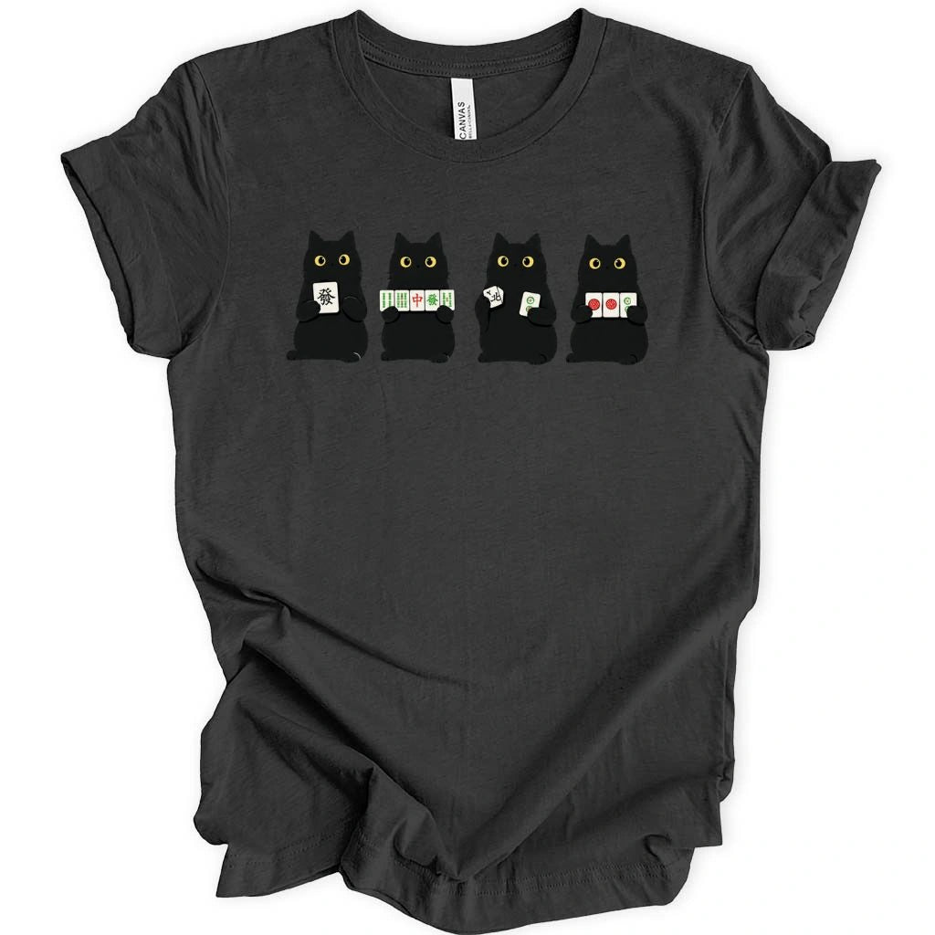 Cats playing Mahjong T-shirt