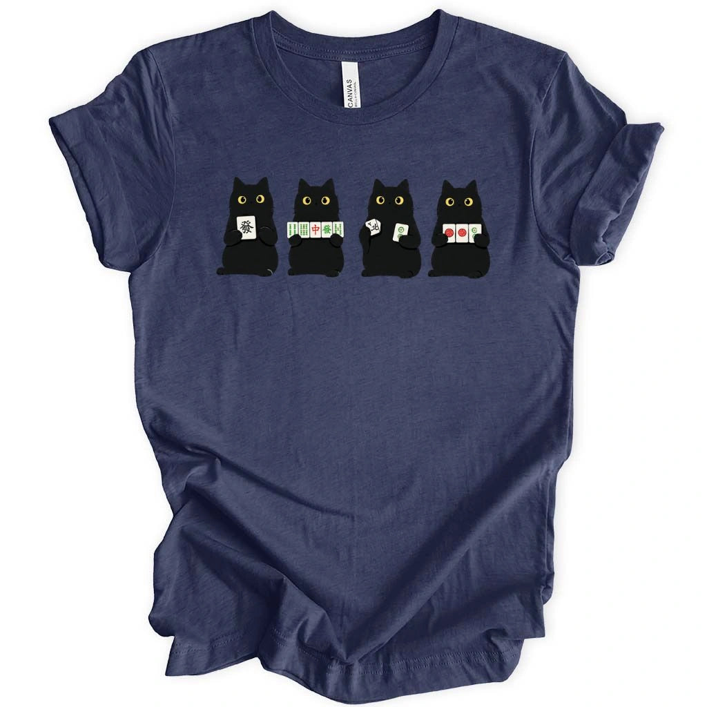 Cats playing Mahjong T-shirt