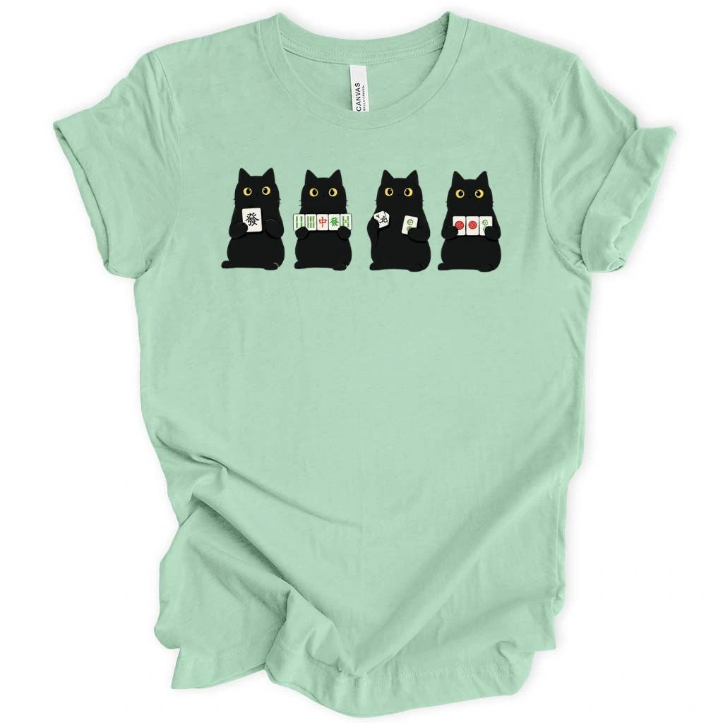 Cats playing Mahjong T-shirt