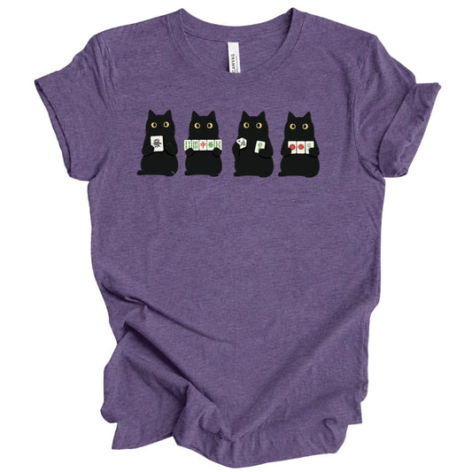 Cats playing Mahjong T-shirt