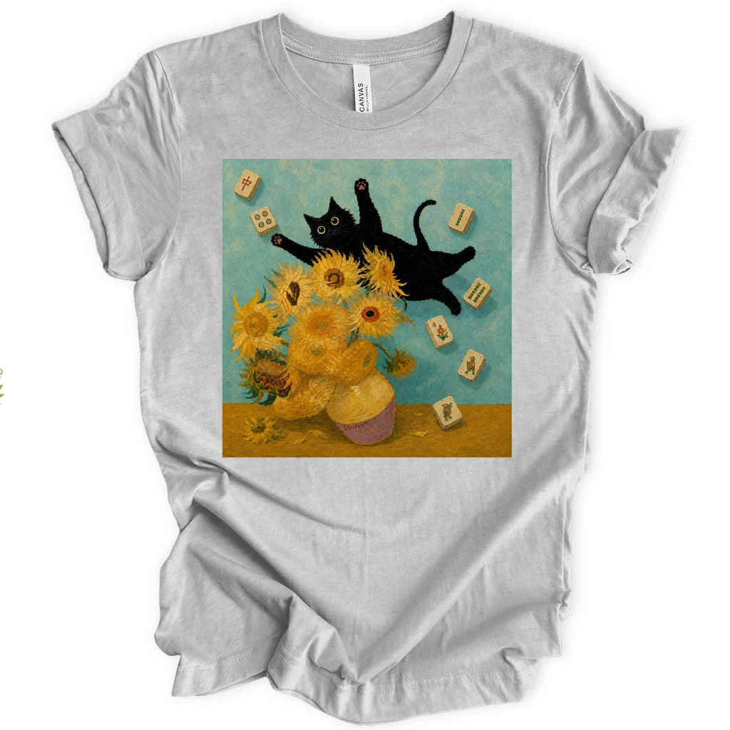 Cat Sunflowers Van Gogh T-Shirt