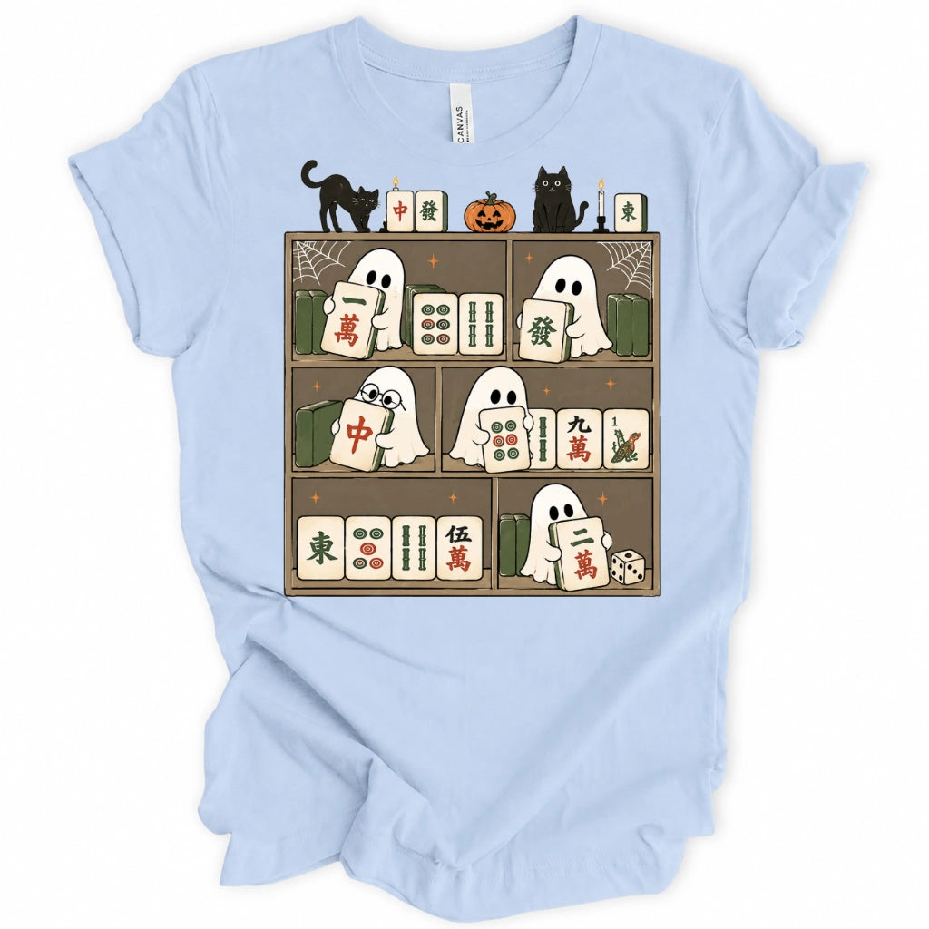 Ghosts playing tiles t-shirt