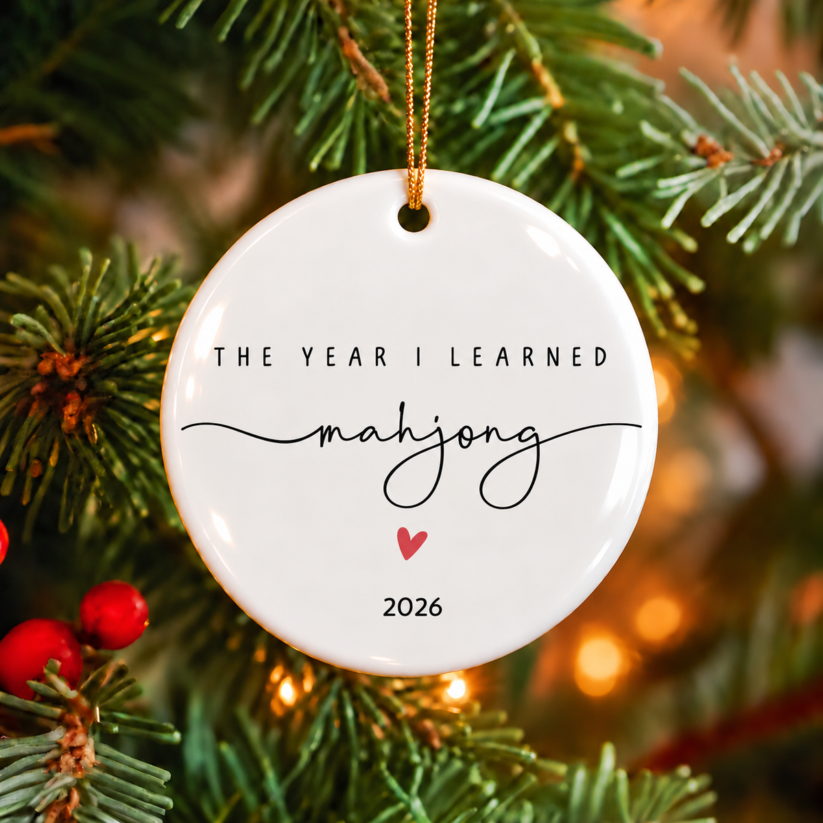 Year I learn Mahjong Ornament