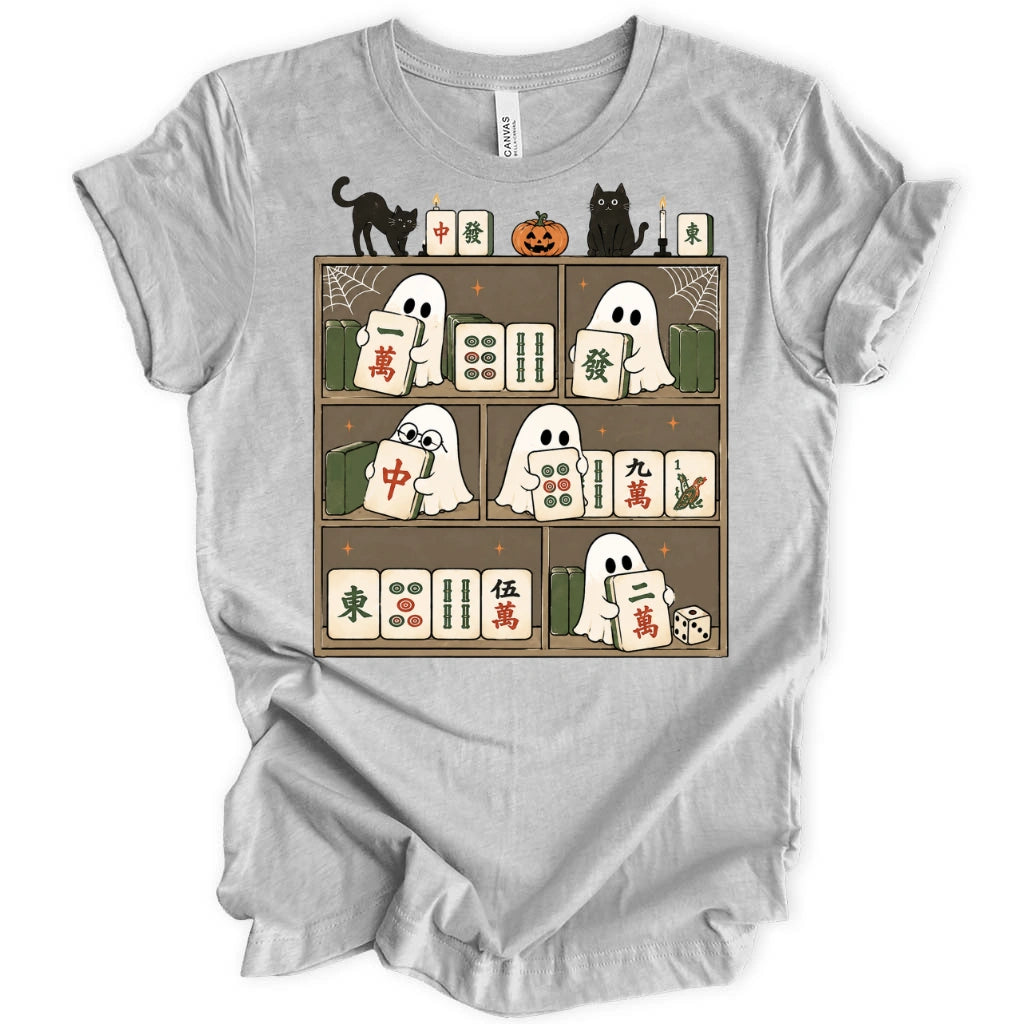 Ghosts playing tiles t-shirt