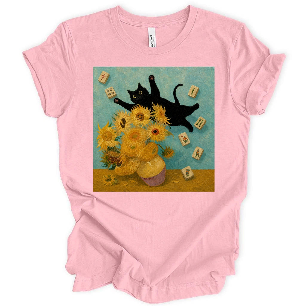 Cat Sunflowers Van Gogh T-Shirt