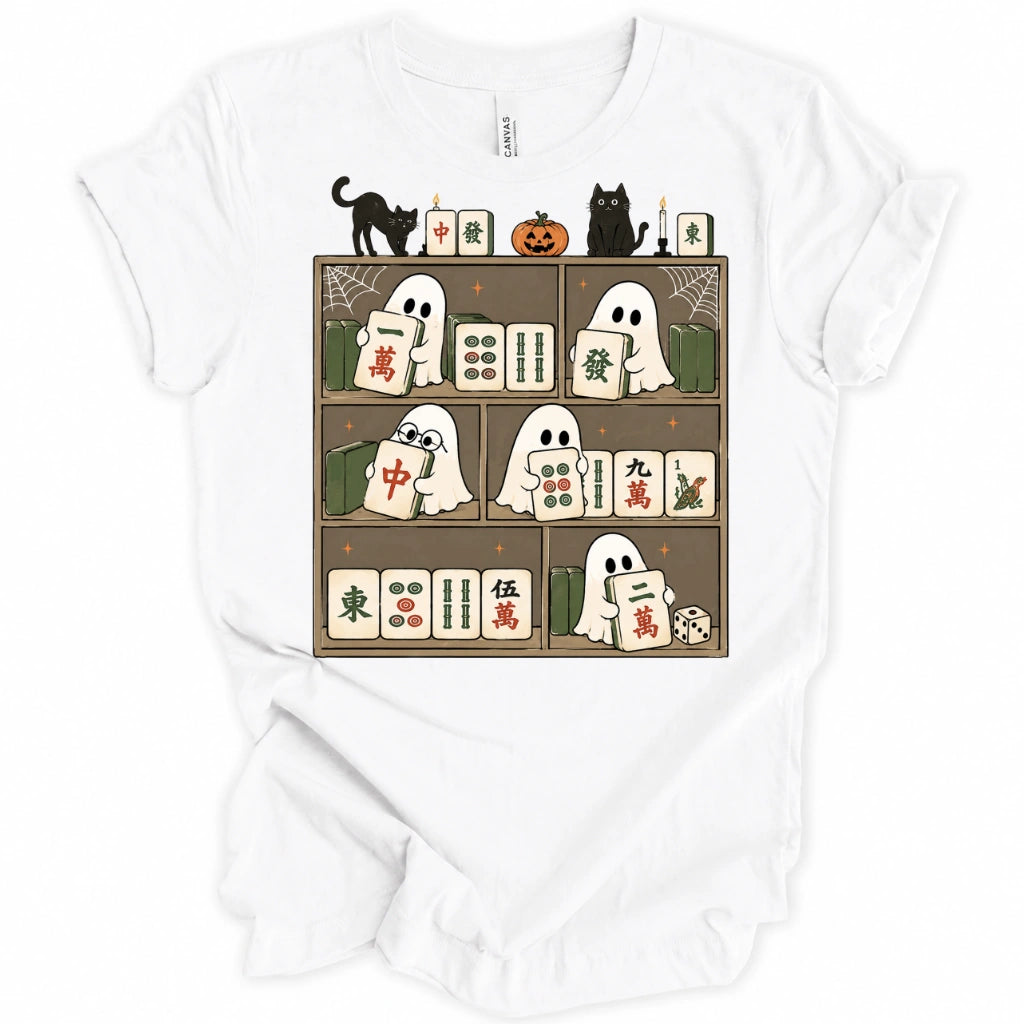 Ghosts playing tiles t-shirt