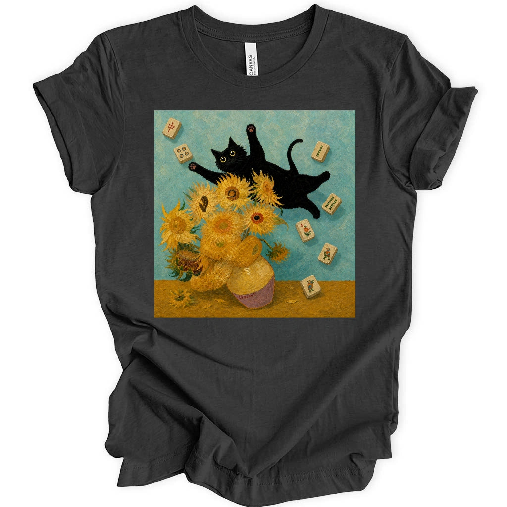 Cat Sunflowers Van Gogh T-Shirt