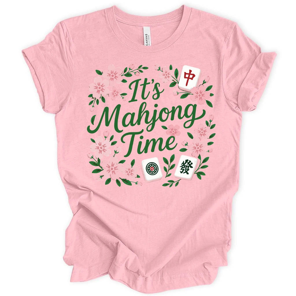 It's Mahjong Time Flower T-shirt