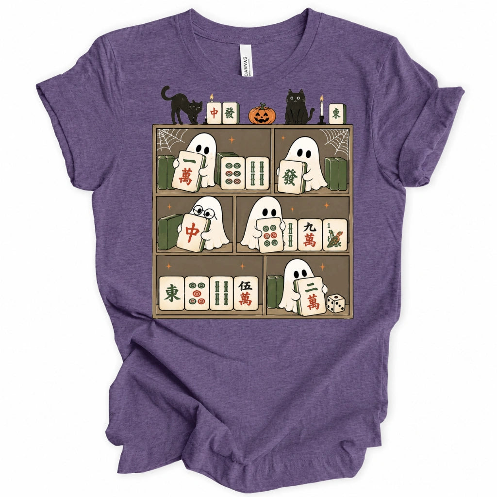 Ghosts playing tiles t-shirt