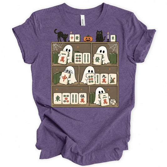 Ghosts playing tiles t-shirt