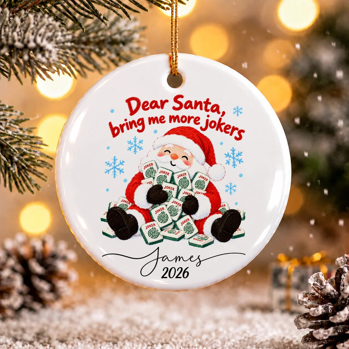 Santa Joker Ornament
