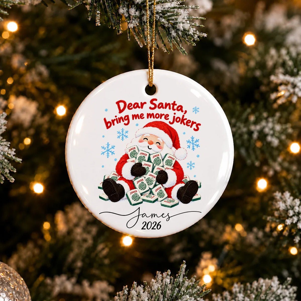 Santa Joker Ornament