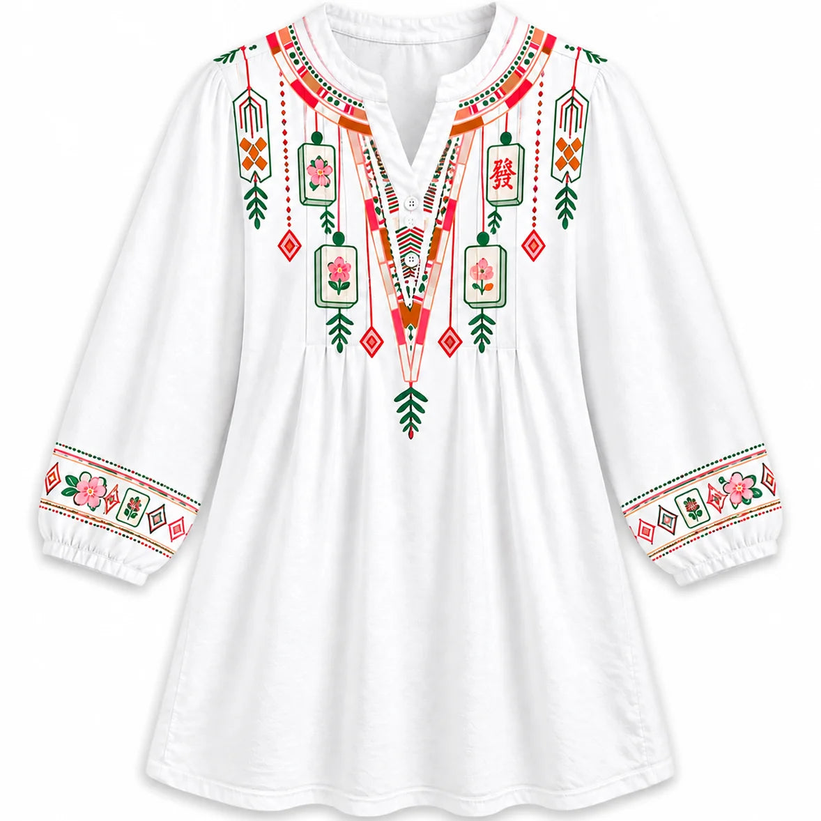 Lucky Charm Mahjong Blouse