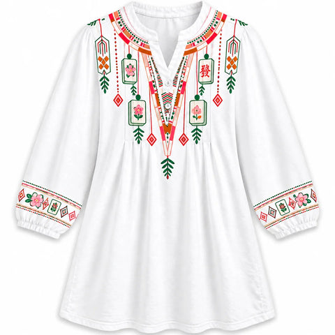 Lucky Charm Mahjong Blouse