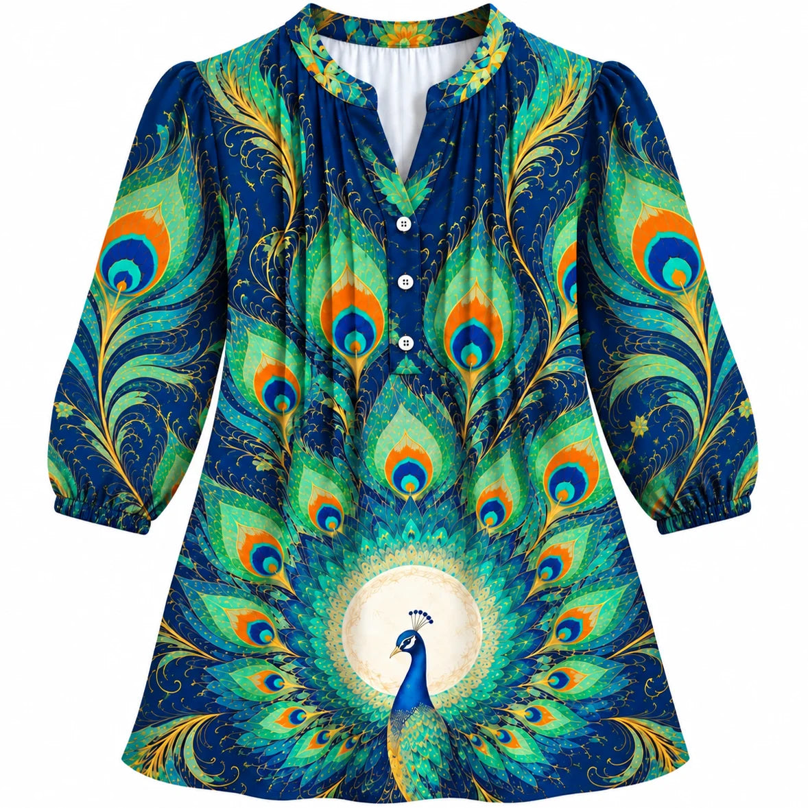 Peacock Radiance Blouse
