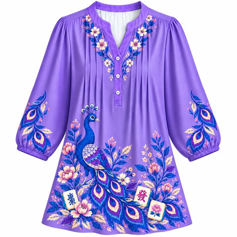 Purple Peacock Blouse