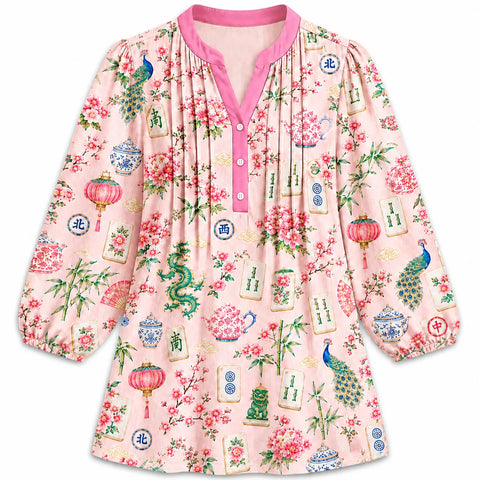 The Imperial Garden Mahjong Blouse