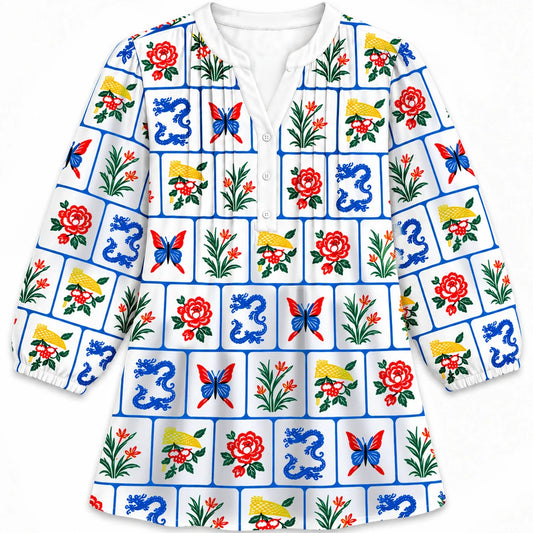 The Mahjong Mosaic Blouse