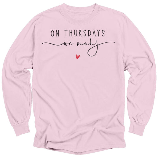 On Thursdays we mahj Long Sleeve T-shirt