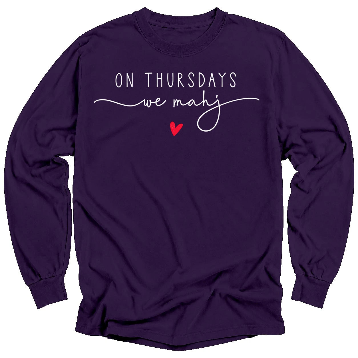 On Thursdays we mahj Long Sleeve T-shirt
