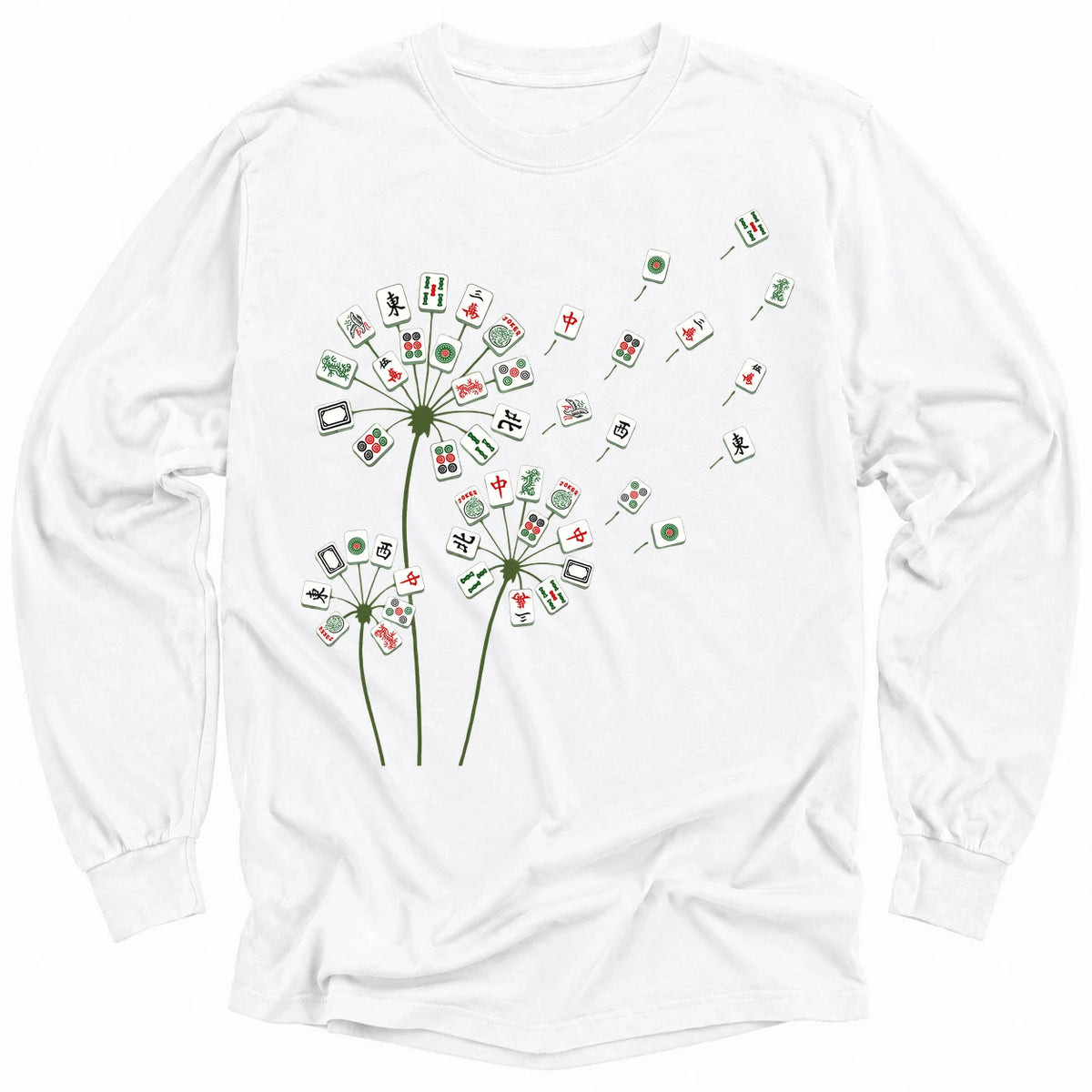 Blooming Mahjong Long Sleeve T-Shirt
