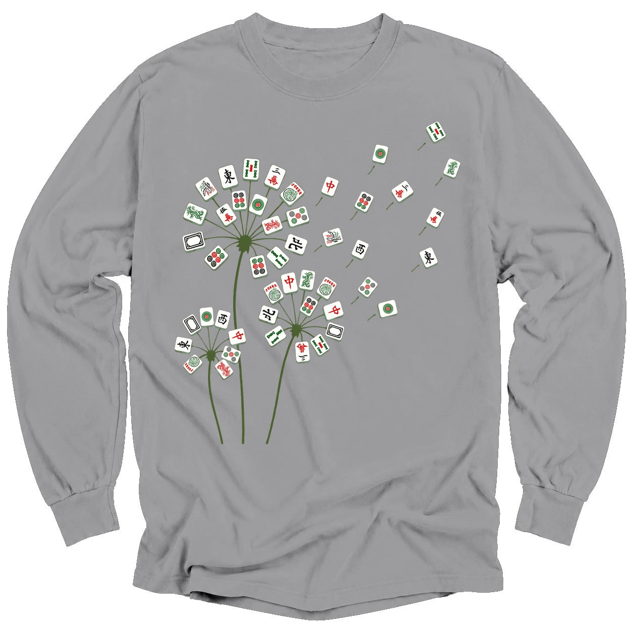 Blooming Mahjong Long Sleeve T-Shirt