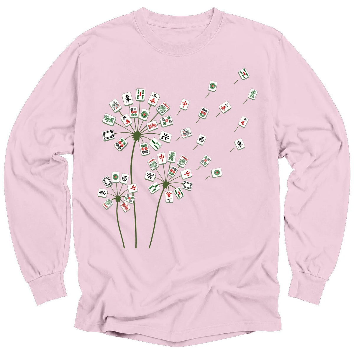 Blooming Mahjong Long Sleeve T-Shirt