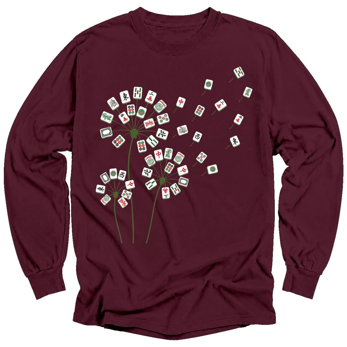 Blooming Mahjong Long Sleeve T-Shirt