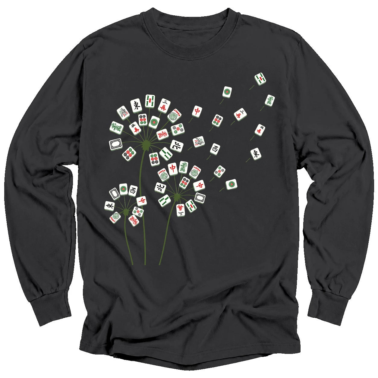 Blooming Mahjong Long Sleeve T-Shirt