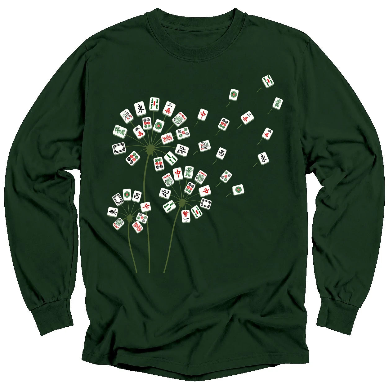Blooming Mahjong Long Sleeve T-Shirt