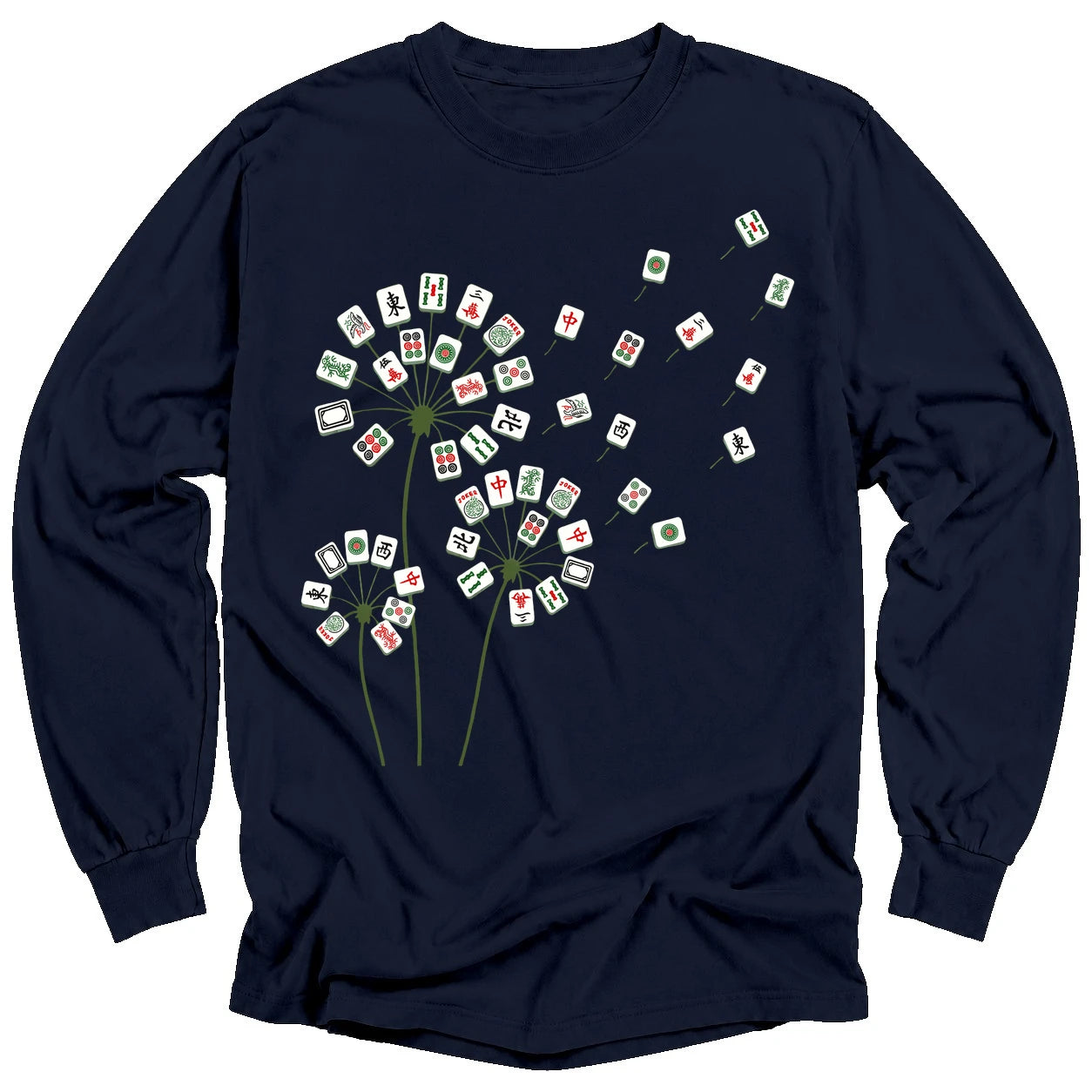 Blooming Mahjong Long Sleeve T-Shirt