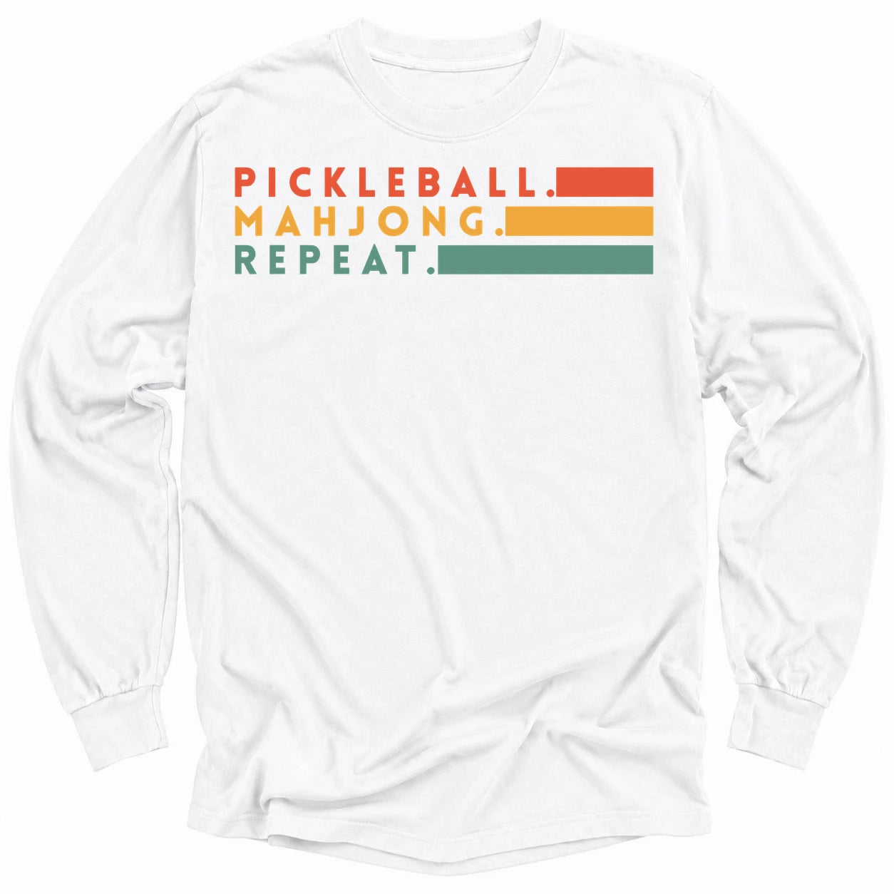 Pickleball Mahjong Long Sleeve T-Shirt