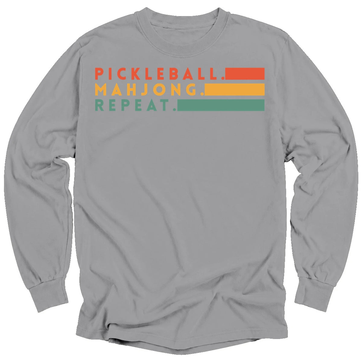 Pickleball Mahjong Long Sleeve T-Shirt