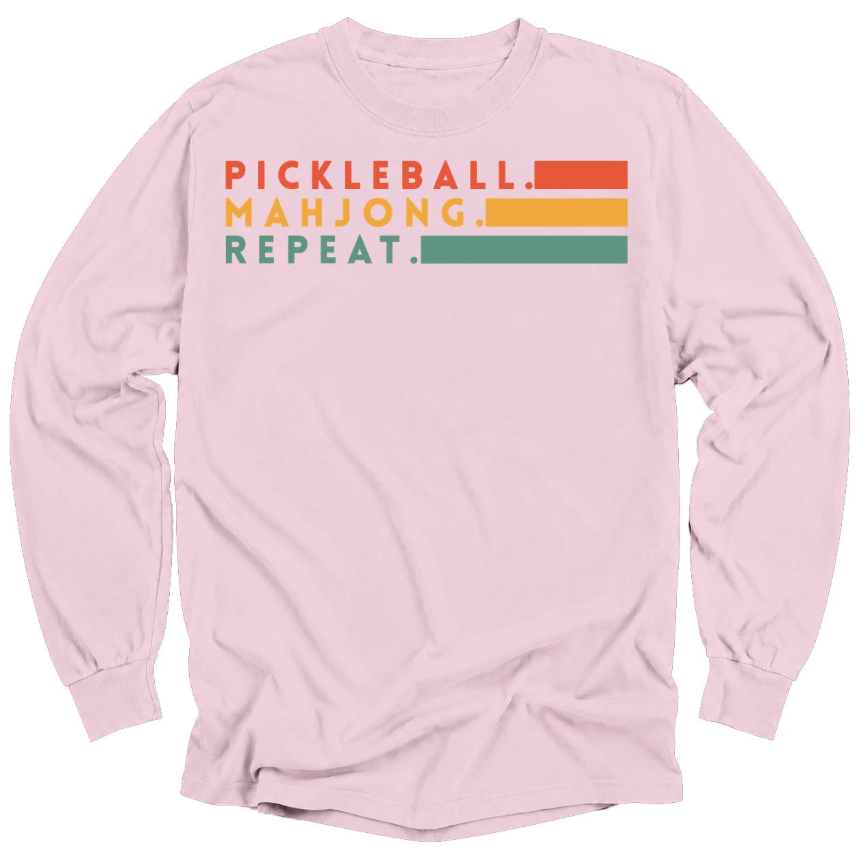 Pickleball Mahjong Long Sleeve T-Shirt