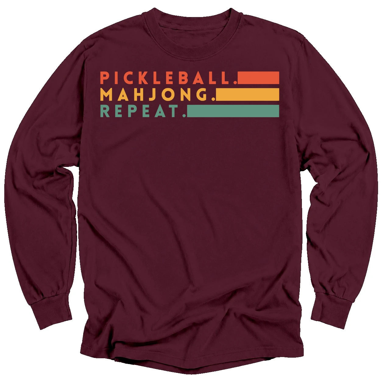 Pickleball Mahjong Long Sleeve T-Shirt