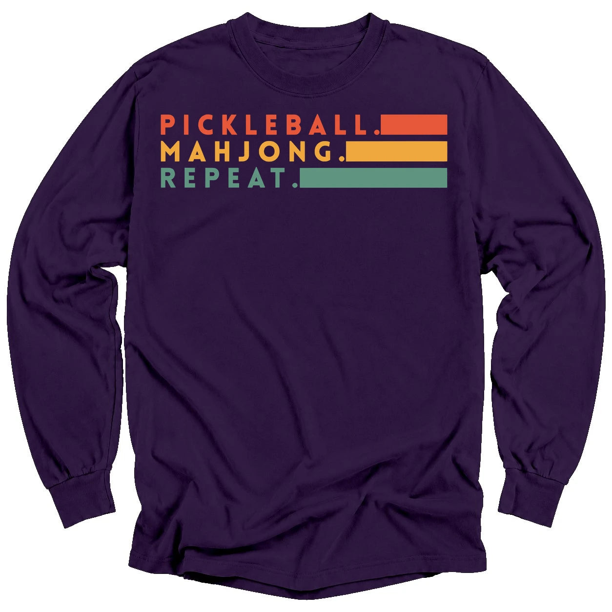 Pickleball Mahjong Long Sleeve T-Shirt