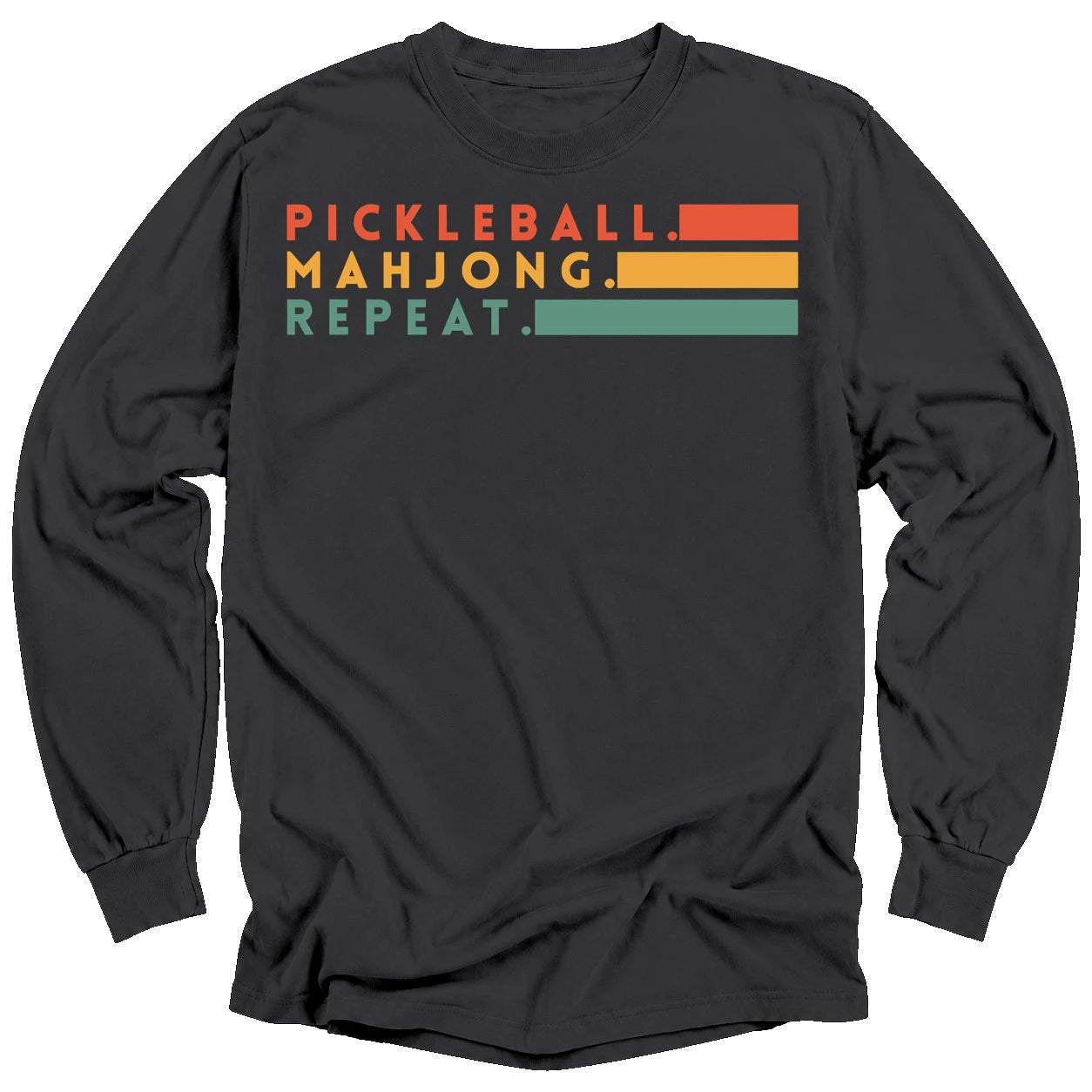 Pickleball Mahjong Long Sleeve T-Shirt